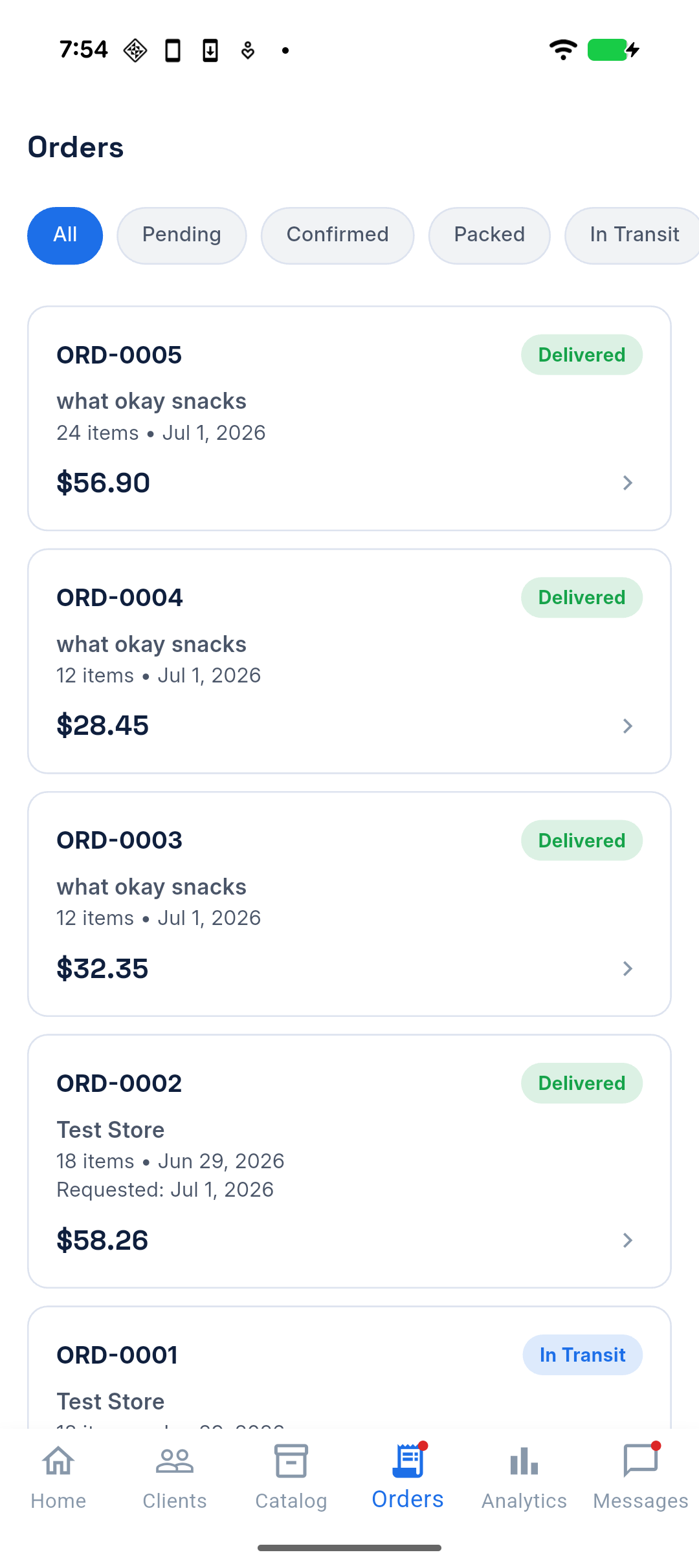 Orders